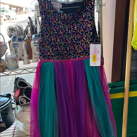 Bonnie Jean Multicolor Sequin Dress - Picture 1 of 1